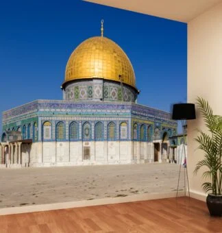 Filistin Kudüs Camii Kubbesi 3D Duvar Kağıdı